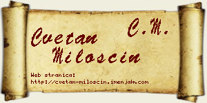 Cvetan Miloščin vizit kartica